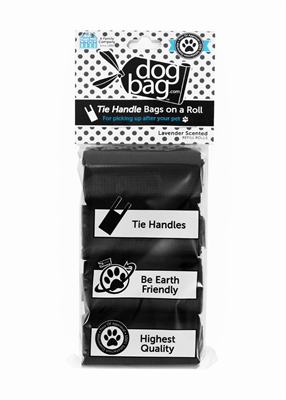 Doggie Walk - Black Tie Handle Refill - 4 Rolls