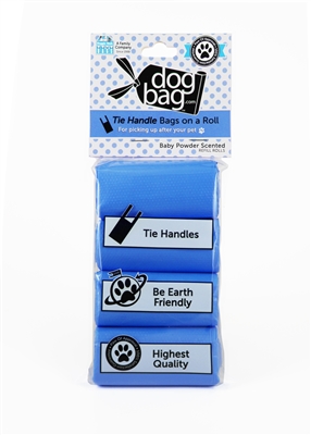 Doggie Walk - Blue Tie Handle Refill - 4 Rolls