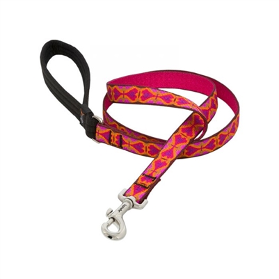 Retired Lupine 3/4" Heart 2 Heart 4' Padded Handle Leash