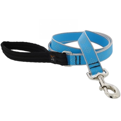 Lupine High Lights 1" Blue Diamond 6' Padded Handle Leash