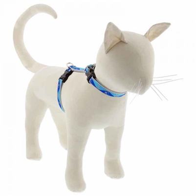 Lupine High Lights 1/2" Blue Paws 12-20" H-Style Cat Harness