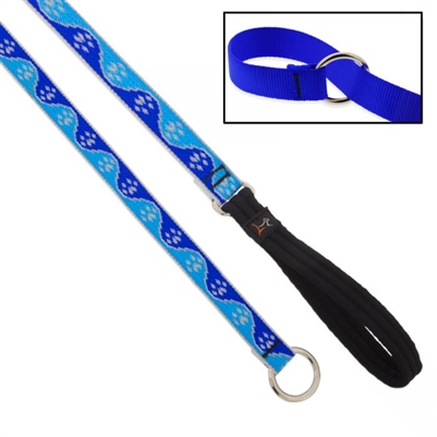 Lupine High Lights 3/4" Blue Paws Slip Lead - Medium Dog