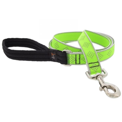 Lupine High Lights 1" Green Diamond 6' Padded Handle Leash