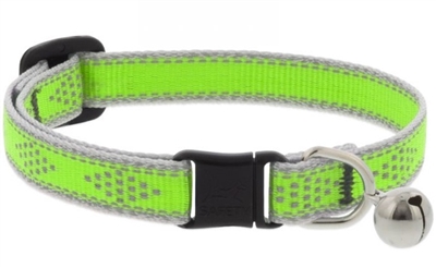 Lupine High Lights 1/2" Green Diamond Cat Safety Collar with Bell