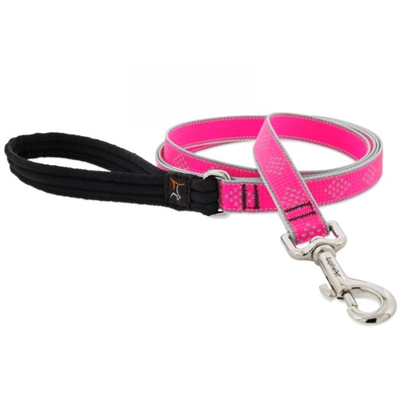 Lupine High Lights 3/4" Pink Diamond 4' Padded Handle Leash