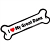 I Love My Great Dane Bone Magnet