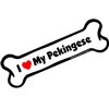 I Love My Pekingese Bone Magnet