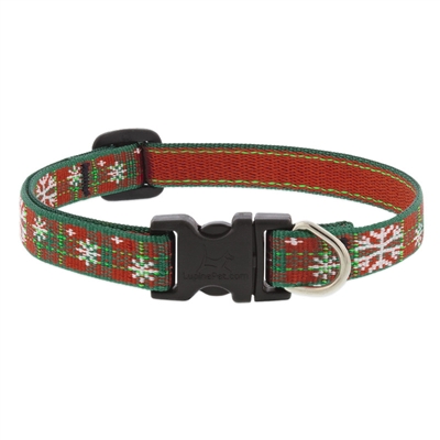 Retired Lupine 1/2" Christmas Plaid 8-12" Adjustable Collar