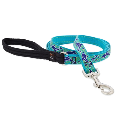 Retired Lupine 3/4" Dolphin Bay 4' Padded Handle Leash