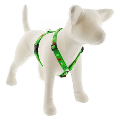 Lupine 3/4" Happy Holidays Green 12-20" Roman Harness