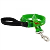 RETIRED Lupine 1" Happy Holidays Green 4' Long Padded Handle Leash