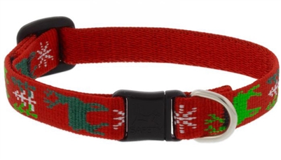 Lupine 1/2" Happy Holidays Red Cat Safety Collar