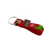 Retired Lupine 3/4" Happy Holidays Red Keychain