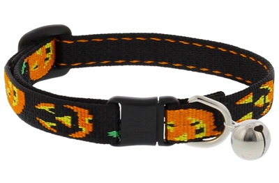 Retired Lupine 1/2" Jack O Lantern Cat Safety Collar with Bell
