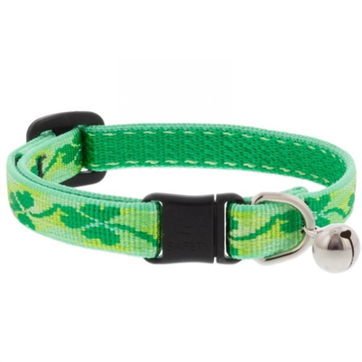 Retired Lupine 1/2" Shamrocks Cat Safety Collar with Bell