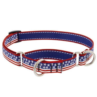 Lupine 3/4" Stars N Stripes 10-14" Martingale Training Collar