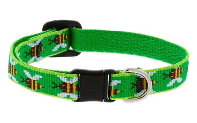 Retired Lupine 1/2" Green Bees Cat Safety Collar