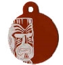 Orange Tiki Pet Tag - Small Circle