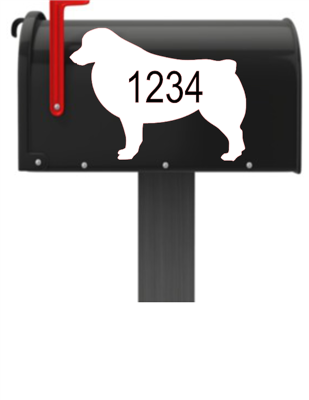 Australian Shepherd Vinyl Mailbox Decals Qty. (2) One for Each Side