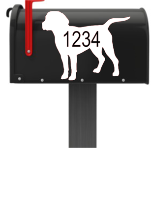 Beagle Vinyl Mailbox Decals Qty. (2) One for Each Side