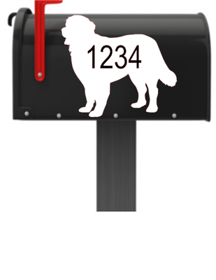 Bernese Mountain Dog Vinyl Mailbox Decals Qty. (2) One for Each Side