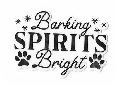 Barking Spirits Bright Christmas Sticker