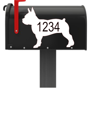 Boston Terrier Vinyl Mailbox Decals Qty. (2) One for Each Side