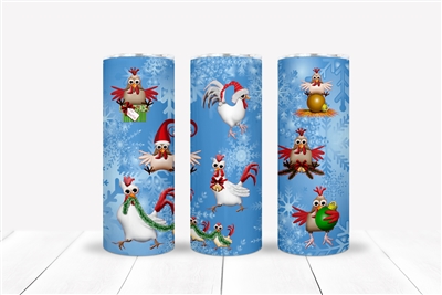 Chicken Christmas 20 OZ Double Walled Tumbler