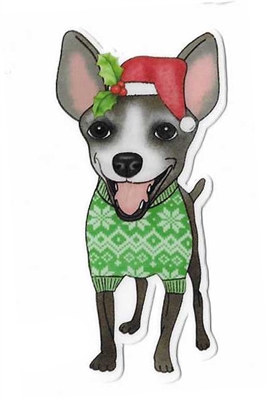 Chihuahua 1 Christmas Sticker