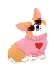 Corgi Heart Sweater Sticker