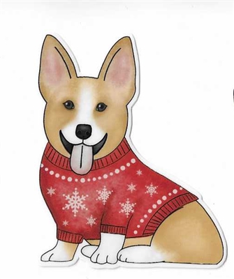 Corgi Christmas Sticker