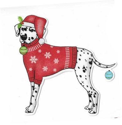 Dalmatian Christmas Sticker