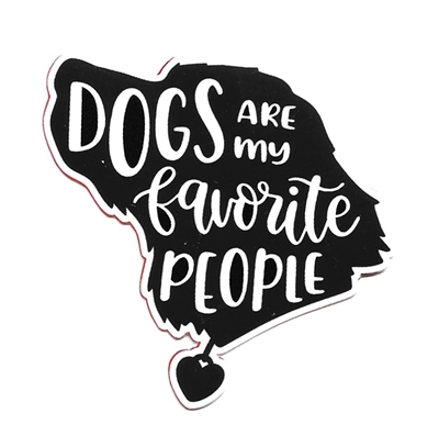 Dogs are my Favorite People Dog Head Sticker