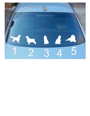 English Springer Spaniel Vinyl Window Decal (5 designs to choose from)
