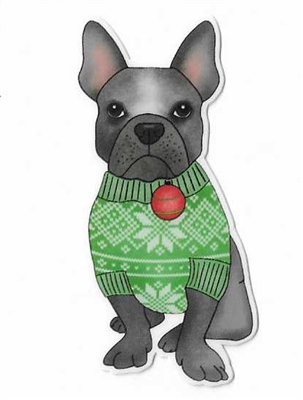 French Bulldog 3 Christmas Sticker