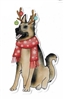 German Shepherd Christmas Sticker