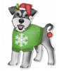 Schnauzer 2 Christmas Sticker