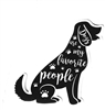 Dogs are my Favorite People Silhouette Sticker