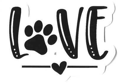 Love Paw Sticker