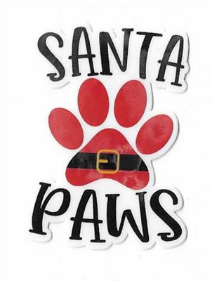 Santa Paws Christmas Sticker