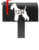 Wire Fox Terrier Vinyl Mailbox Decals Qty. (2) One for Each Side