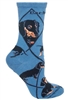 Wheel House Design Dachshunds Black on Blue Socks (Size 9-11)