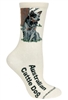 Wheel House Design Australian Cattle Dog on Natural Socks (9-11)