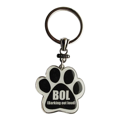 BOL (Barking out Loud)	 Paw Keychains Stainless Steel & Enamel