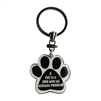 A Cat is a Dog with an Attitude Problem Paw Keychains Stainless Steel & Enamel