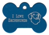 I Love Dachshunds Bone Pet Tag