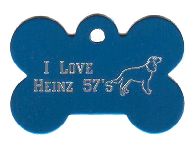 I Love Heinz 57's Bone Pet Tag