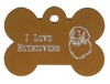 I Love Retrievers Bone Pet Tag