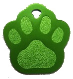 Paw Print Pet Tag - Aluminum Large