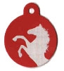 Red Horse Pet Tag - Large Circle